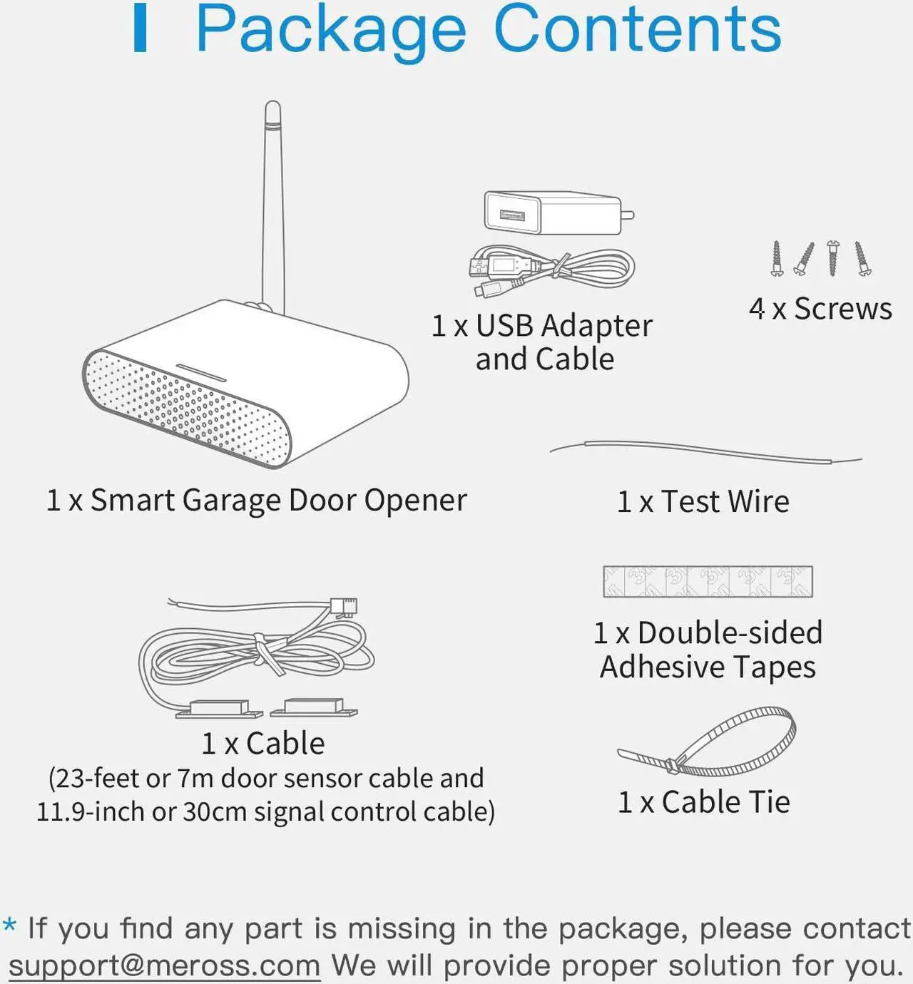 Alt view image 6 of 7 - Smart Garage Door Opener Remote, Up to 3 Single Doors, w/ WiFi Antenna, APP Control, Compatible with Amazon Alexa, Google Assistant, SmartThings, Multiple Notification Modes, No Hub Ne