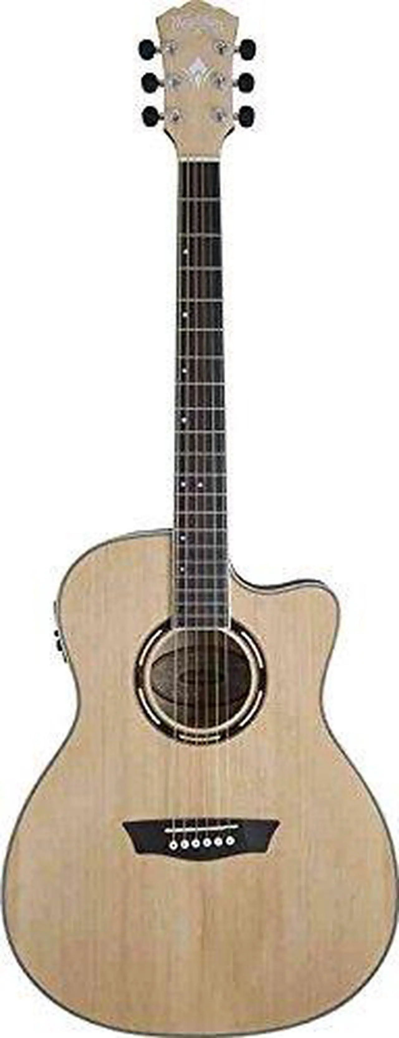 Alt view image 5 of 8 - Washburn AG40CEK-A Apprentice Grand-Auditorium Cutaway Acoustic-Electric Guitar