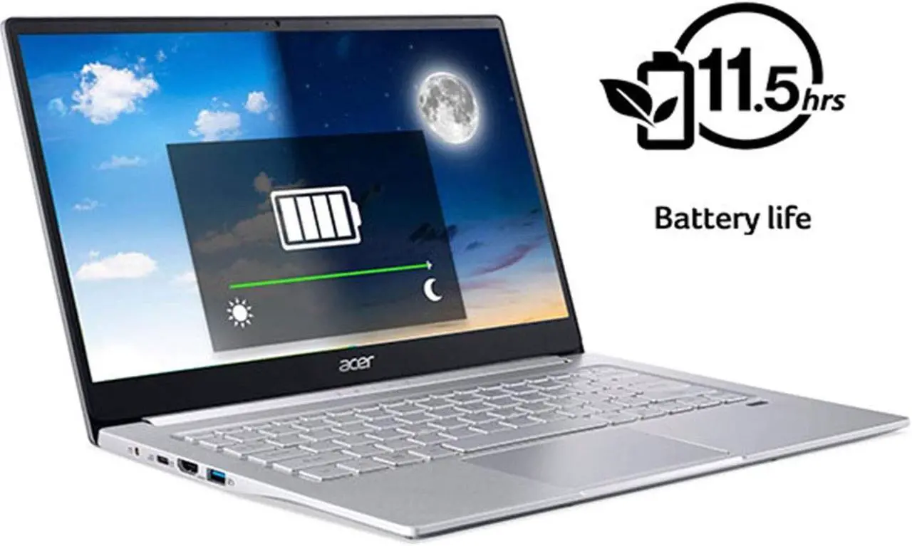 Alt view image 3 of 7 - Acer Swift 3 Thin & Light Business Laptop, 14" FHD IPS, AMD 8-Core Ryzen 7 4700U , 8GB DDR4 512GB SSD, Fingerprint Backlit USB-C Win 10 Pro