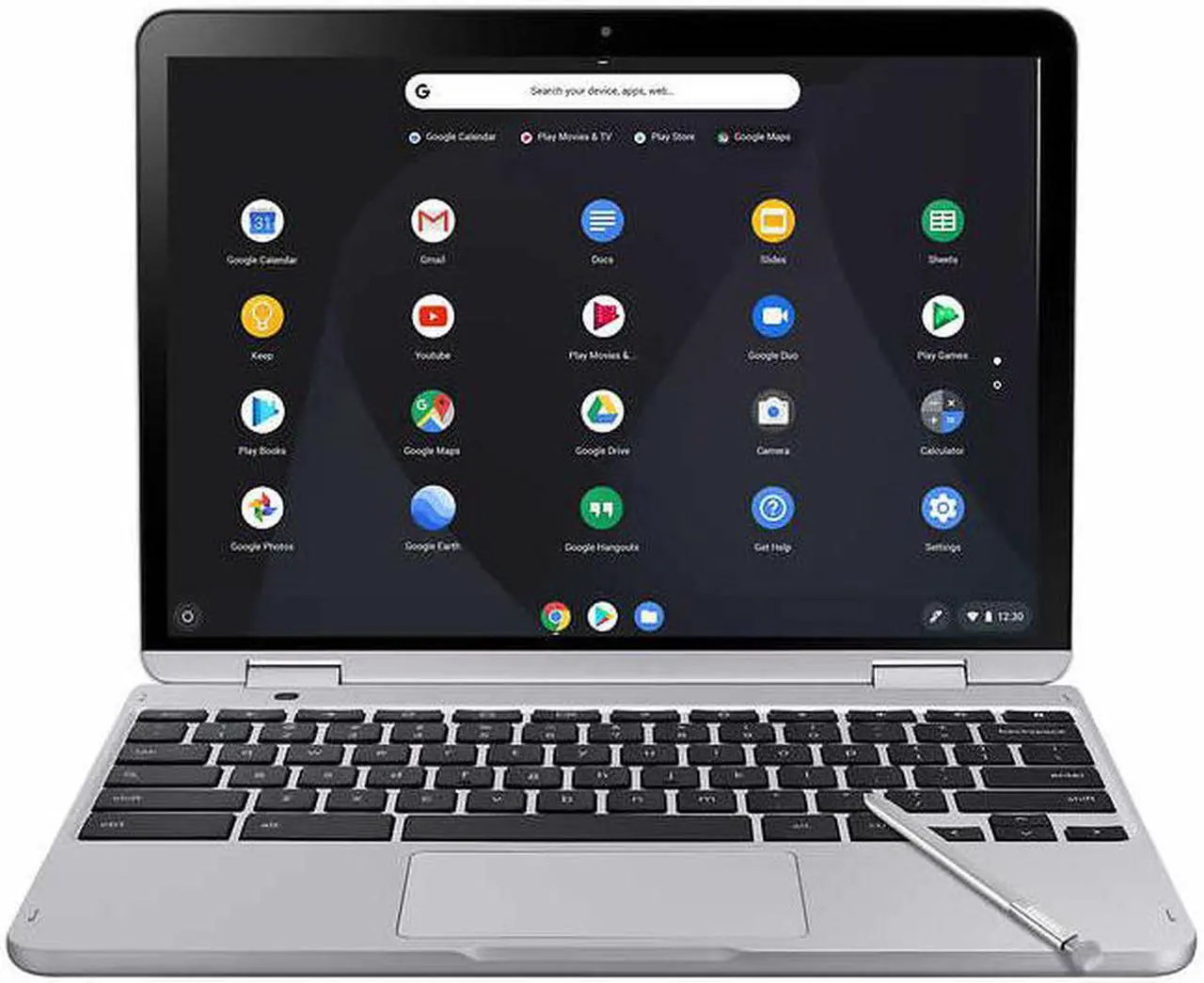 Alt view image 2 of 7 - Samsung 12.2" Full HD Touchscreen 2-in-1 Chromebook Intel Celeron 3965Y Processor 4GB DDR4 RAM 64GB eMMC Chrome OS
