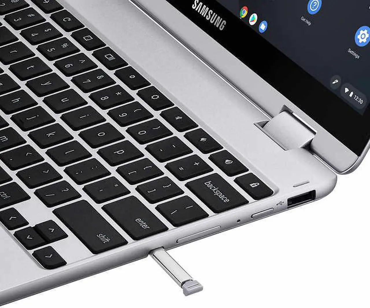 Alt view image 4 of 7 - Samsung 12.2" Full HD Touchscreen 2-in-1 Chromebook Intel Celeron 3965Y Processor 4GB DDR4 RAM 64GB eMMC Chrome OS