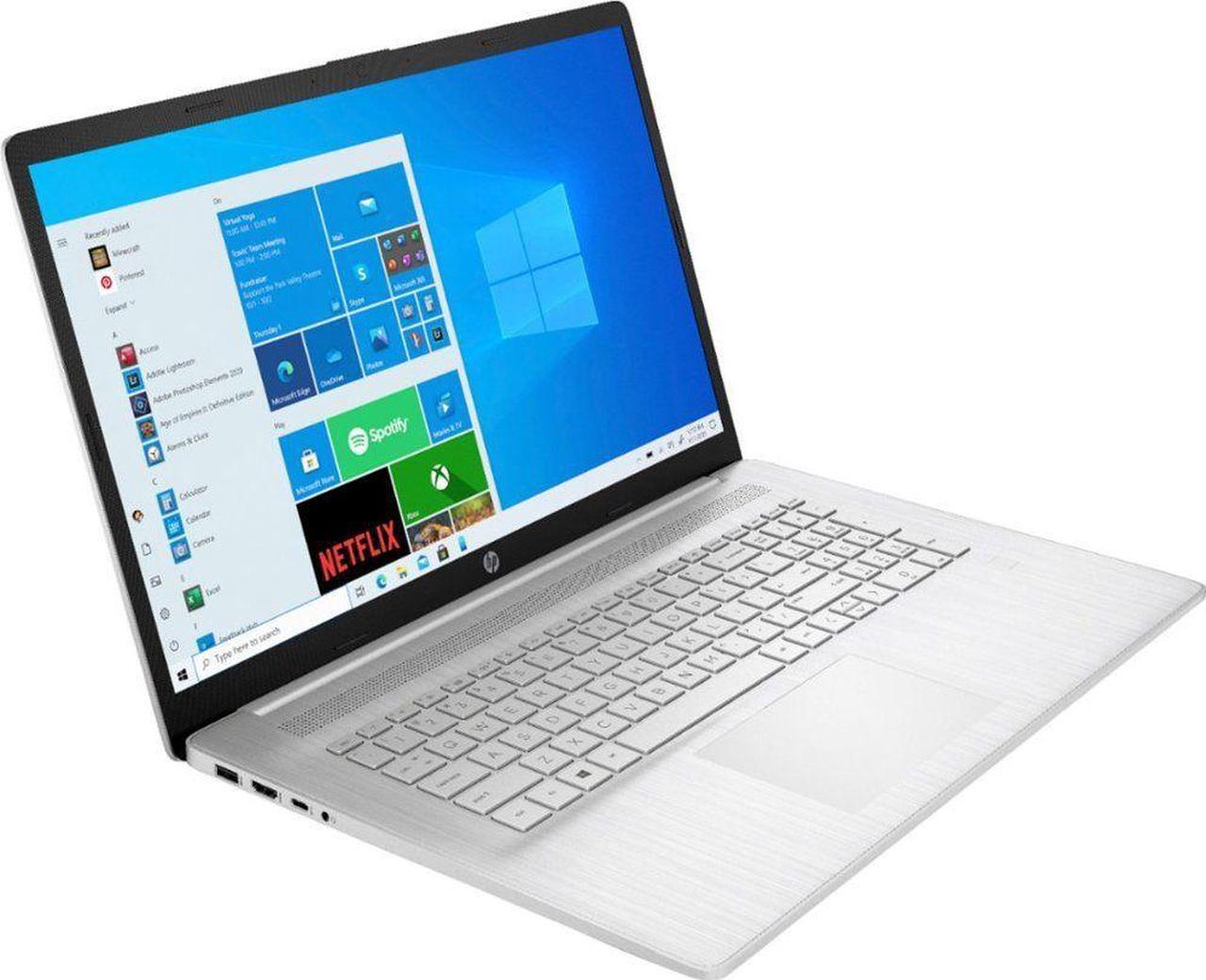 Alt view image 4 of 4 - HP 17 Laptop Computer 17.3" Diagonal FHD IPS anti-glare Display AMD Hexa-Core Ryzen 5500U 16GB DDR4 512GB SSD AMD Radeon graphics Fingerprint USB-C WIFI 5 Bluetooth HD Webcam Windows 10 S Silver