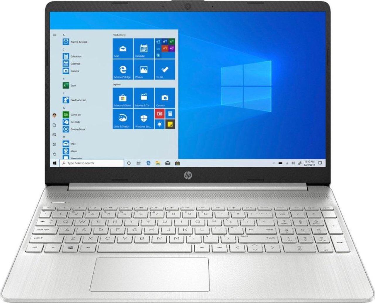 HP 15 Business Laptop 15.6” Diagonal FHD IPS Touchscreen AMD Octa-Core Ryzen 7 4700U 32GB RAM 1TB SSD AMD Radeon Graphics HDMI USB-C WiFi Card Reader Win10 Silver