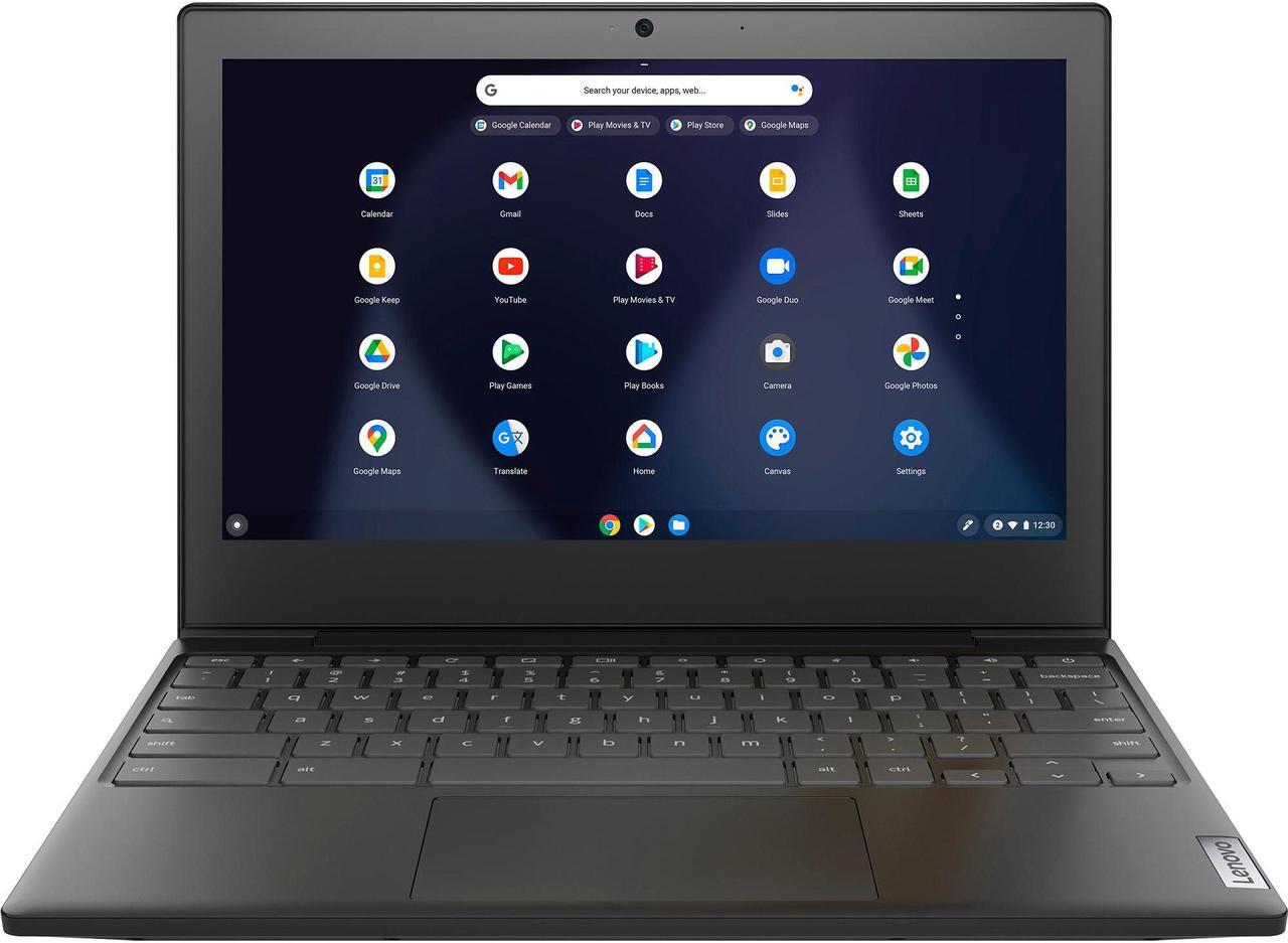 Main image of Lenovo Ideapad 3 11 Chromebook Laptop 11.6" HD Anti-glare Display Intel Celeron N4020 Processor 4GB RAM 64GB eMMC Intel UHD Graphics 600 Graphic USB-C Webcam Bluetooth Chrome OS Black