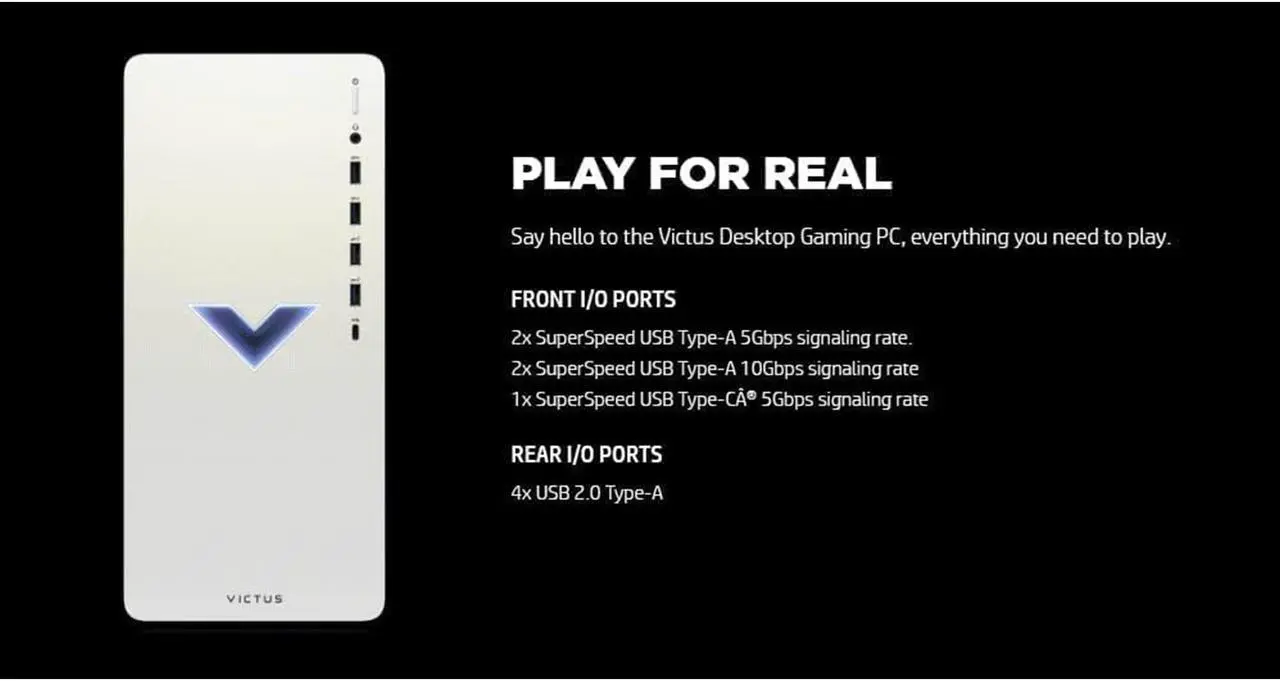 Alt view image 4 of 4 - HP Victus 15L Gaming Desktop Computer 12th Gen Intel 12-Core i7-12700F Processor 32GB RAM 1TB SSD NVIDIA GeForce RTX 3060 Ti 8GB with LHR Bluetooth USB-C Win11 White