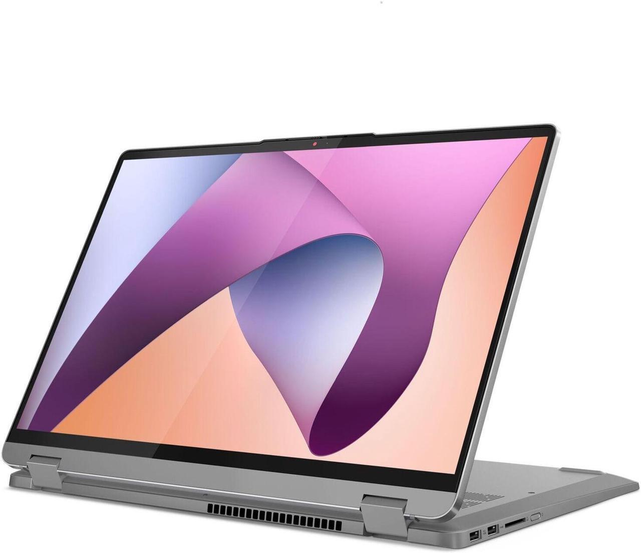 Main image of Lenovo IdeaPad Flex 5 2-in-1 Laptop 16" WUXGA IPS Glossy Touch AMD 8-core Ryzen 7 7730U Processor 16GB DDR4 2TB SSD Backlit Fingerprint USB-C FHD Camera Stylus Win11 Silver