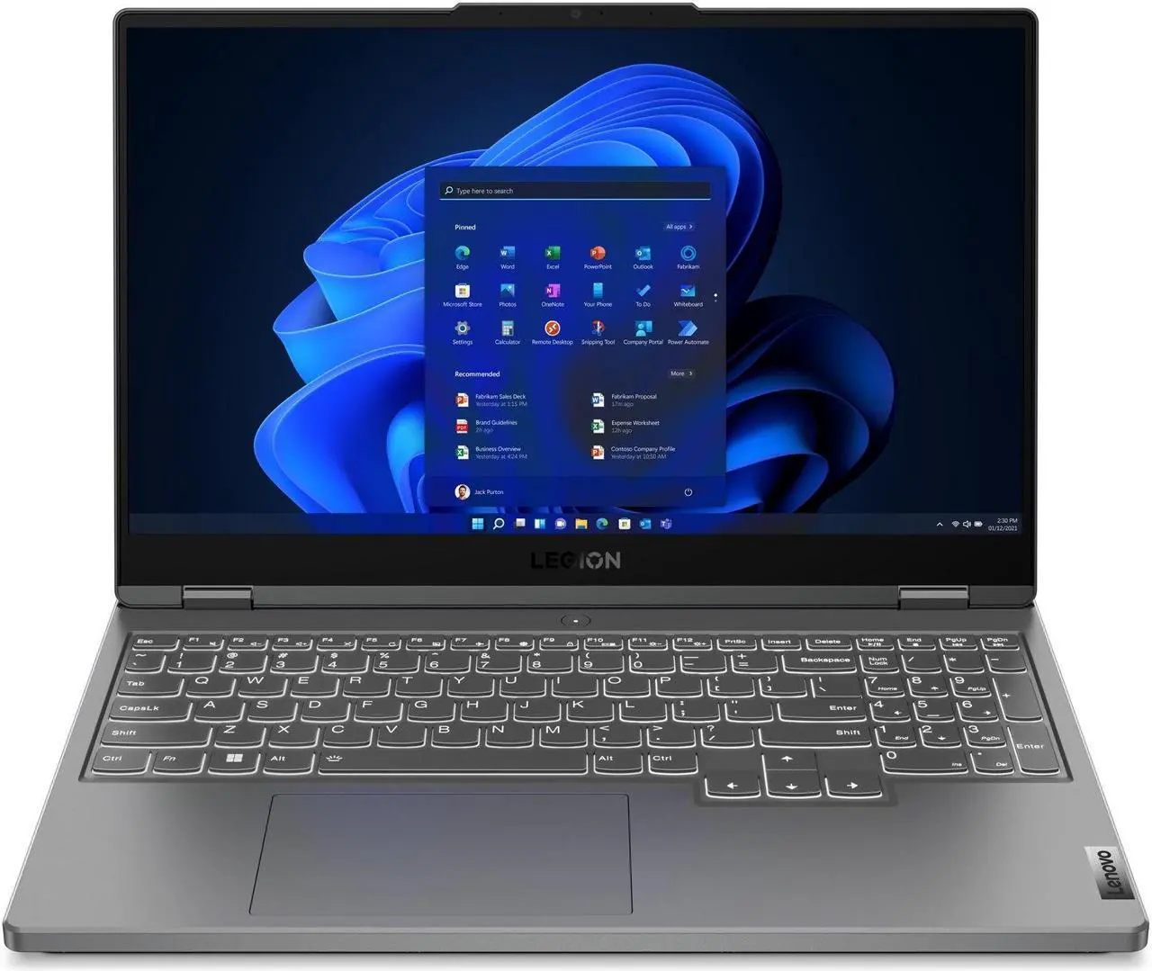 Main image of Lenovo Legion 5 Gaming Laptop 15.6" WQHD IPS 165Hz 350nits 100% sRGB AMD Octa-Core Ryzen 7 7735HS Processor 64GB DDR5 2TB SSD GeForce RTX 4060 8GB USB-C Backlit Rapid Charge Win11 Gray