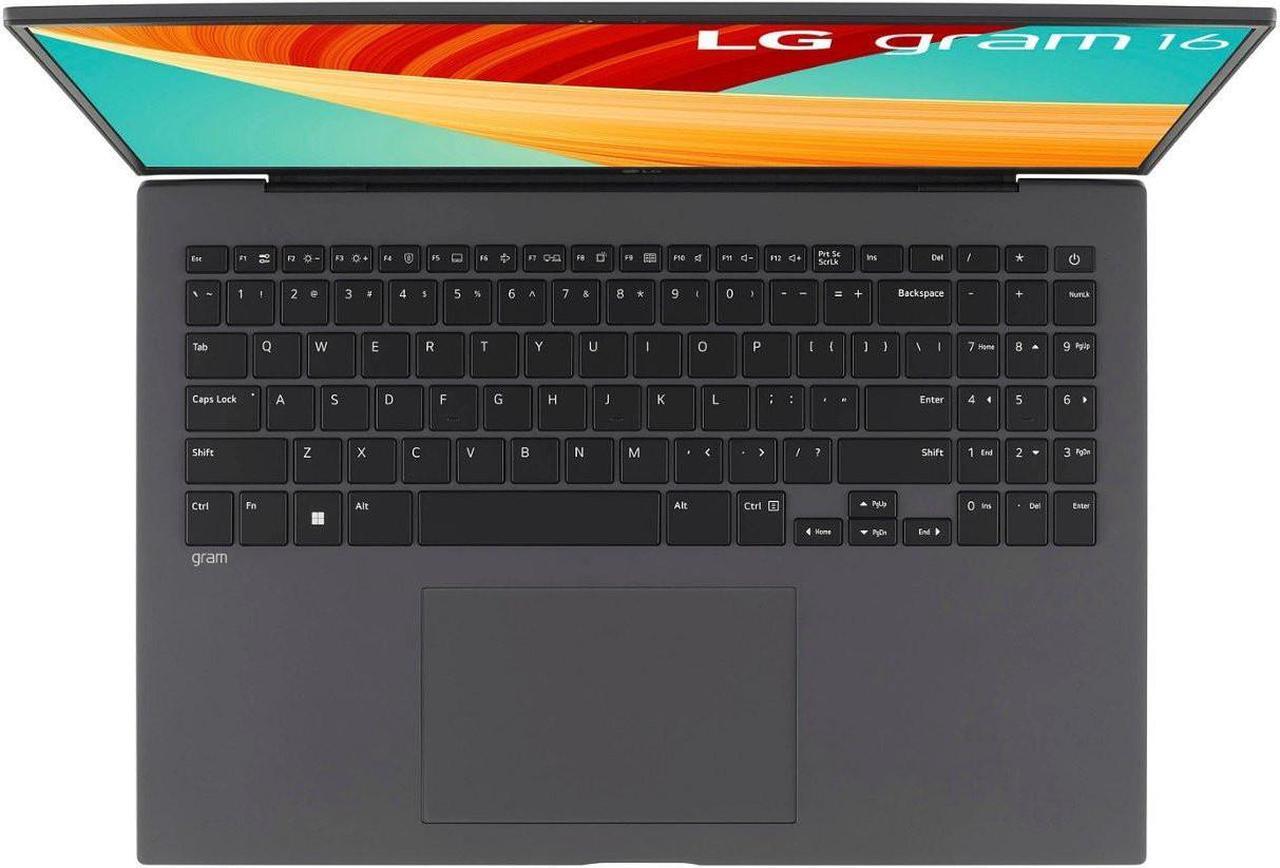 Alt view image 2 of 5 - LG Gram 16 Ultra-thin Business Laptop 16" WQXGA IPS Anti-Glare Touchscreen (DCI-P3 99%) Intel 12-Core i7-1360P 16GB DDR5 512GB SSD Backlit Thunderbolt4 Long-Lasting Battery Win11 Grey