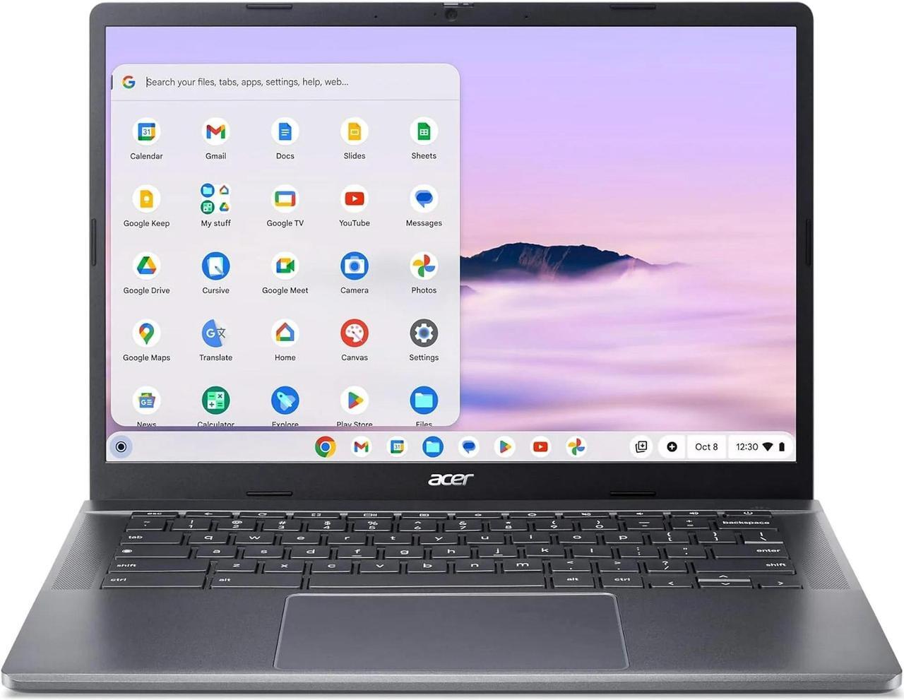Main image of Acer Chromebook Plus 514 Google AI Laptop 14" FHD IPS Touchscreen Intel Octa-core i3-N305 8GB DDR5 2TB SSD USB-C Free Google AI/2TB loud Storage for 1-year Grey