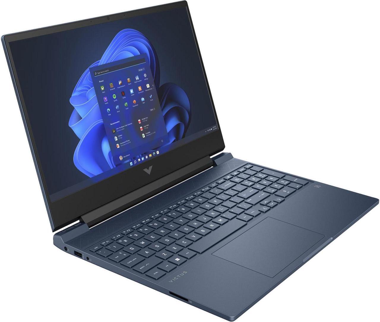Alt view image 3 of 6 - HP Victus 15 Gaming Laptop 15.6" FHD IPS Anti-glare 144Hz Intel 8-core i5-12450H 32GB DDR4 1TB SSD GeForce RTX 3050 Backlit B&O Fast Charging Win11 Blue