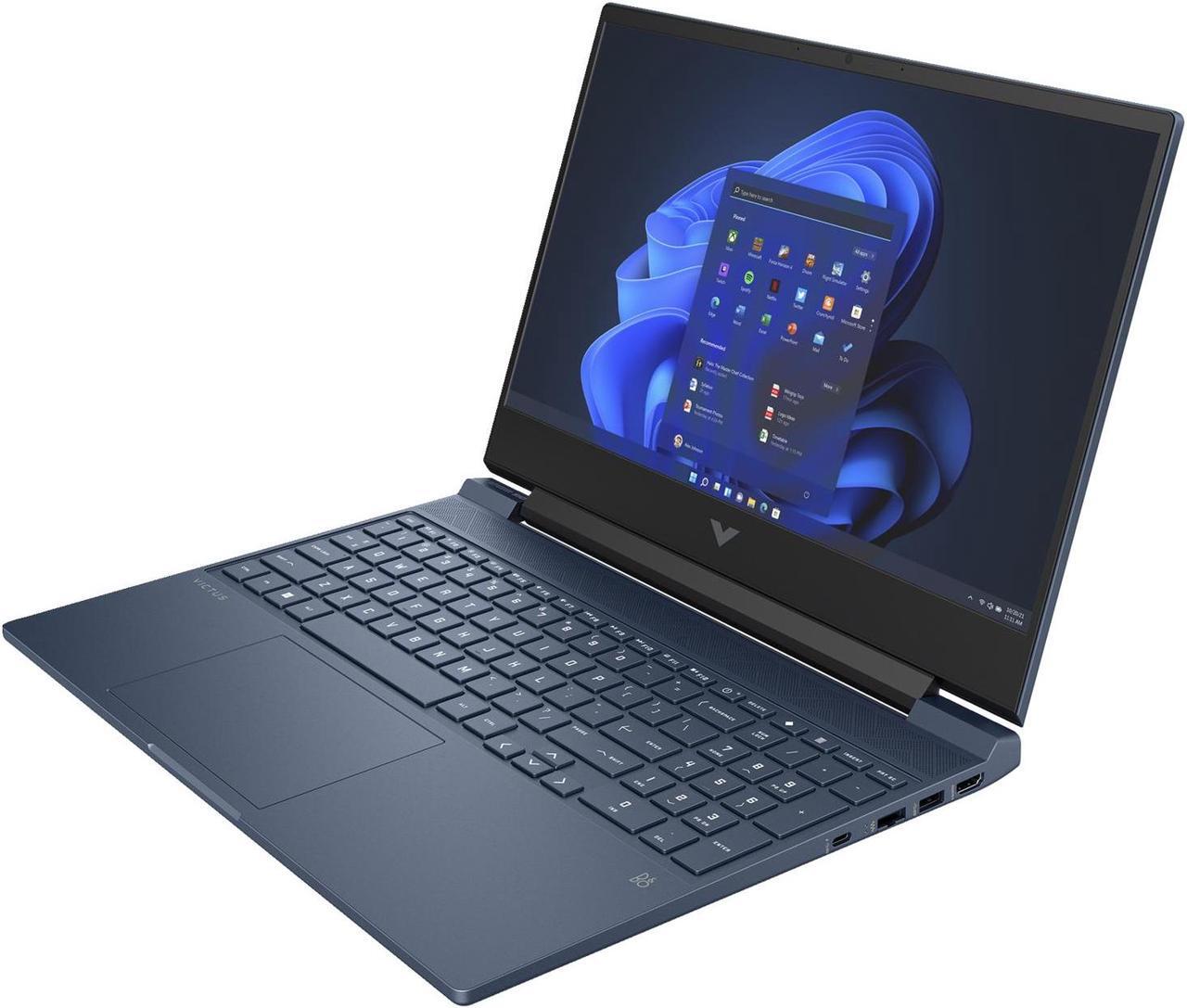 Alt view image 2 of 6 - HP Victus 15 Gaming Laptop 15.6" FHD IPS Anti-glare 144Hz Intel 8-core i5-12450H 32GB DDR4 1TB SSD GeForce RTX 3050 Backlit B&O Fast Charging Win11 Blue