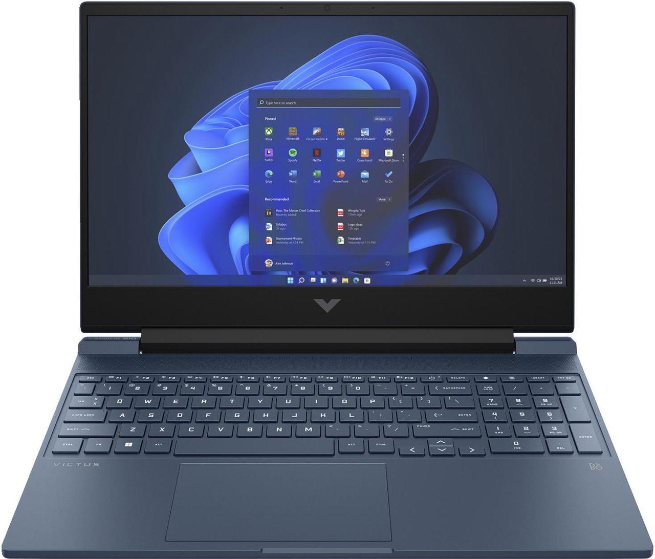 Main image of HP Victus 15 Gaming Laptop 15.6" FHD IPS Anti-glare 144Hz Intel 8-core i5-12450H 32GB DDR4 1TB SSD GeForce RTX 3050 Backlit B&O Fast Charging Win11 Blue