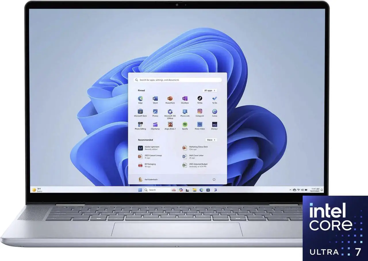 Main image of Dell Inspiron 16 7640 Creator and Business 2-in-1 AI PC Laptop 16" WUXGA Touchscreen Intel 16-core Ultra 7 155H 16GB DDR5 1TB SSD Backlit Thunderbolt FHD Camera ExpressCharge Long Battery Life Win11