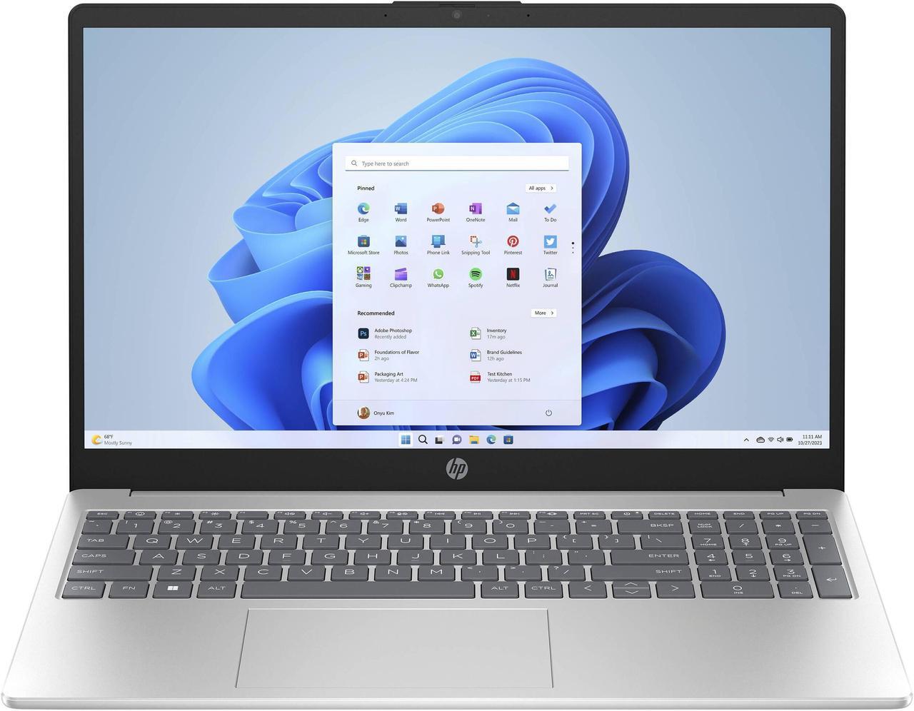 Main image of HP Business Laptop 15.6" FHD BrightView Touchscreen Intel 10-core 3 100U 16GB DDR4 512GB SSD USB-C Fast Charging Long-Lasting Battery Win11