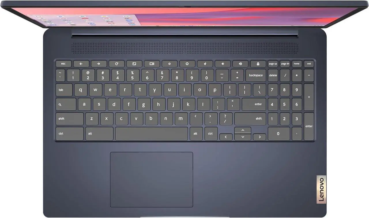 Alt view image 2 of 5 - Lenovo IdeaPad 3 Premium Chromebook Laptop 15.6" FHD Anti-glare Intel Celeron N4500 8GB RAM 64GB eMMC + 64GB SD Card Privacy Camera USB-C Long-Lasting Battery