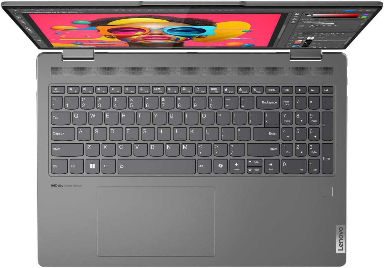 Alt view image 4 of 7 - Lenovo Yoga 7 16 2-in-1 AI PC Laptop 16" WUXGA IPS Glossy Touch Intel 12-core Ultra 7 155U 16GB DDR5 1TB SSD Backlit Fingerprint Thunderbolt FHD IR Privacy Camera w/Pen Win11Pro