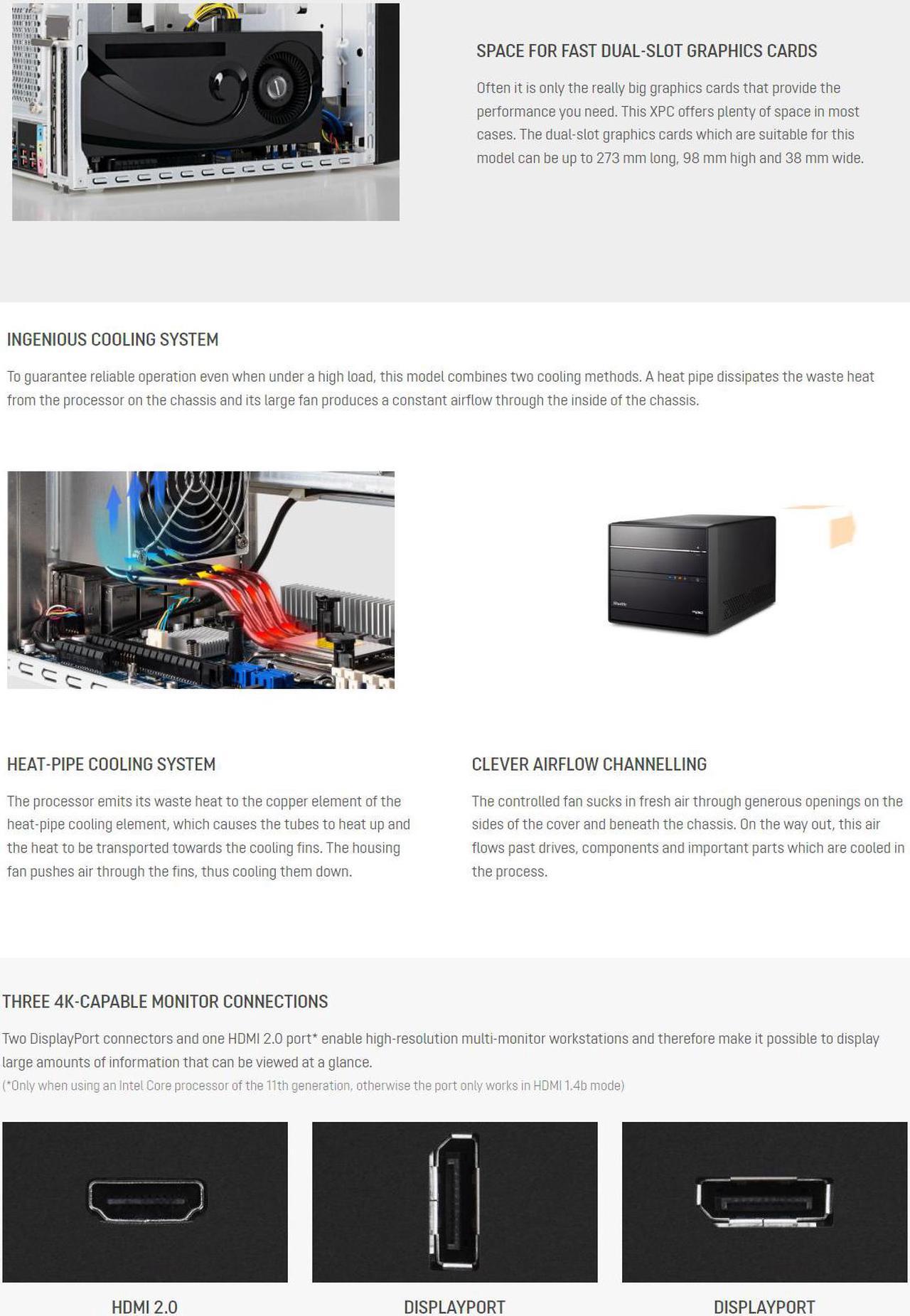 Alt view image 6 of 14 - Shuttle XPC Cube SH570R6 Mini Barebone PC Intel H570 Supports 125W 11th/10th Gen Rocket Lake/Comet Lake CPU No RAM No HDD/SSD No CPU No OS 300W 80 Plus Bronze Flex PSU