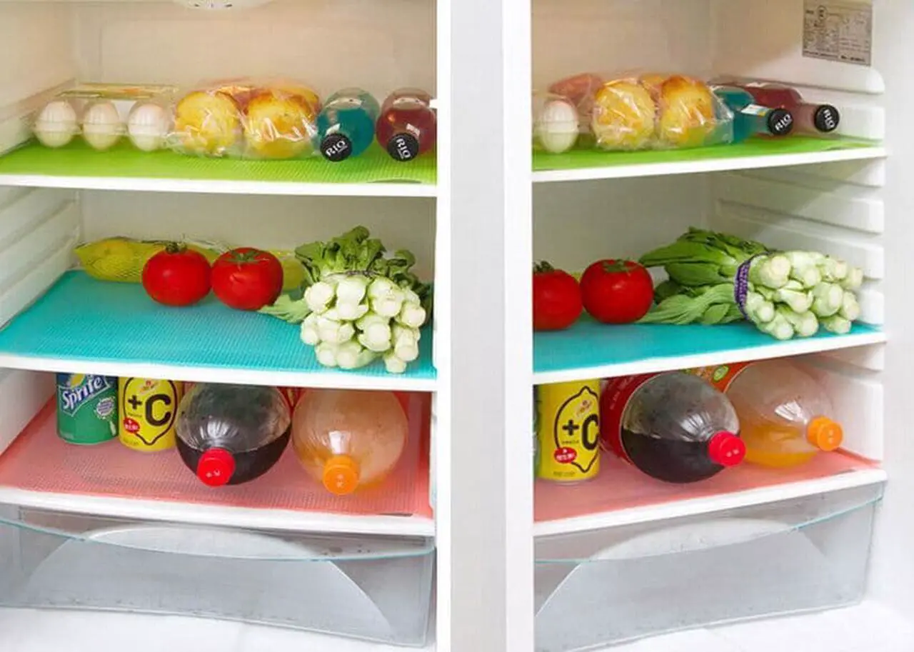 Alt view image 2 of 5 - Refrigerator Mats – Set of 4 Assorted Colors