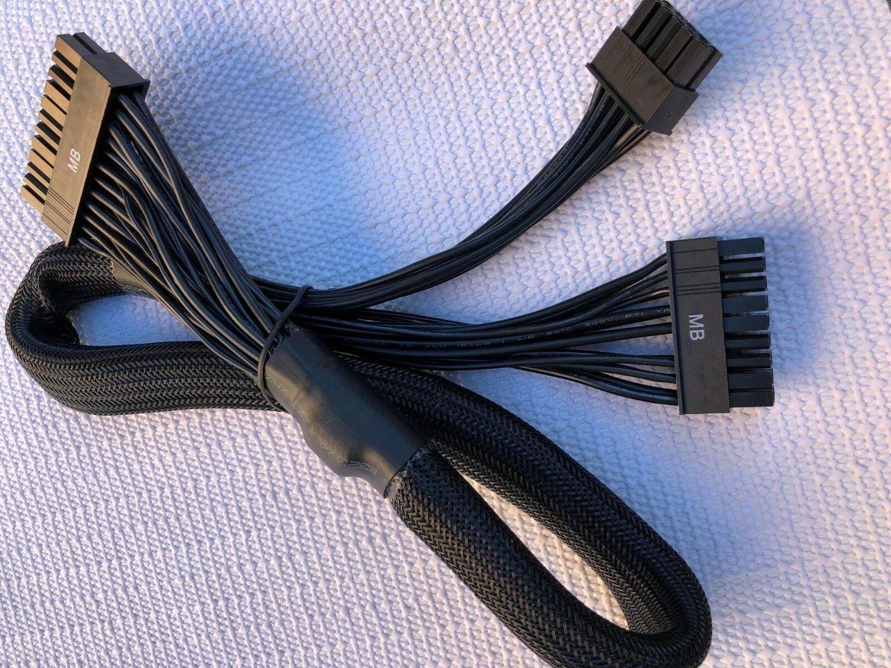 Main image of EVGA SUPERNOVA 650 750 1000 G2 G3 18 PIN +10 PIN to 24 PIN MOTHER BOARD CABLE