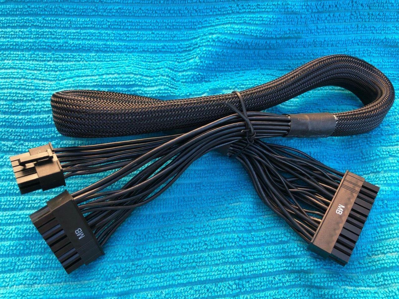 Alt view image 2 of 4 - EVGA SUPERNOVA 650 750 1000 G2 G3 18 PIN +10 PIN to 24 PIN MOTHER BOARD CABLE