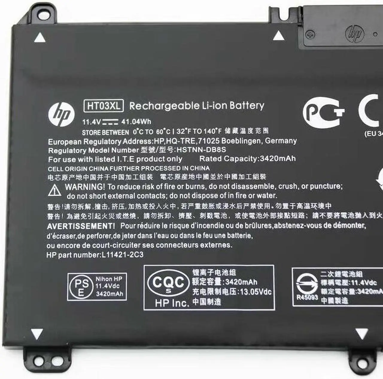 Alt view image 2 of 4 - Genuine OEM HT03XL Battery for HP Pavilion L11421-2C2 L11119-855 15-CS 15-DA New