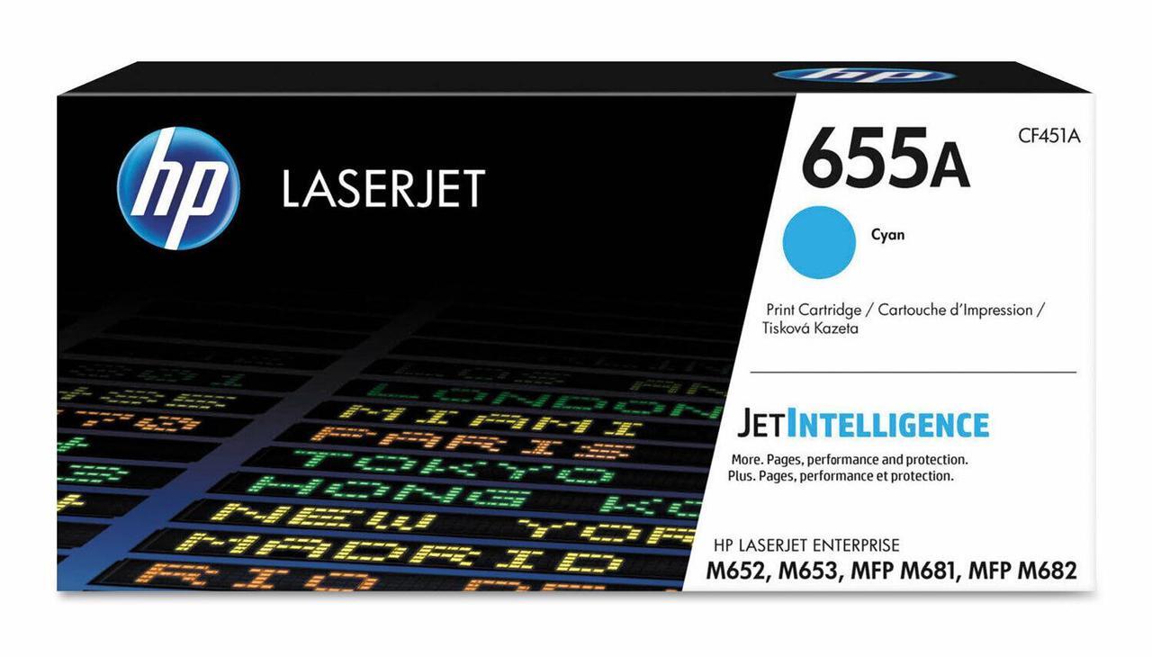 Main image of HP 655A (CF451A) Cyan Original LaserJet Toner Cartridge