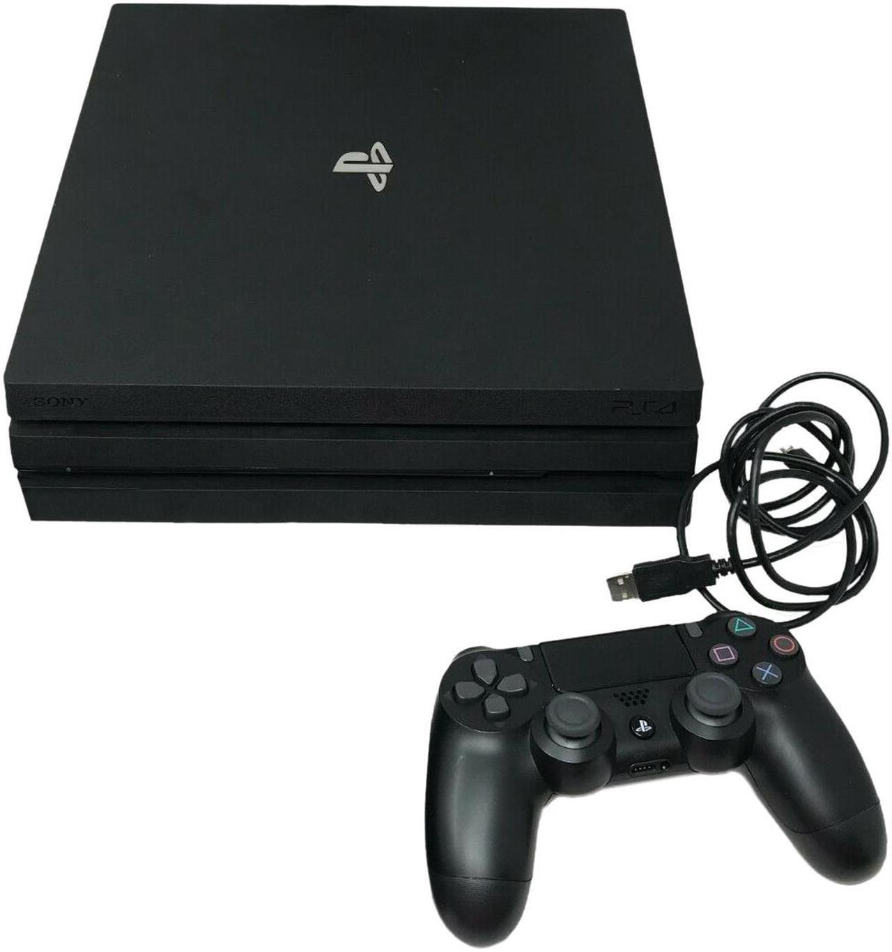 Main image of Sony Playstation 4 Pro Jet Black CUH-7015B 1TB Console with Controller & Cable