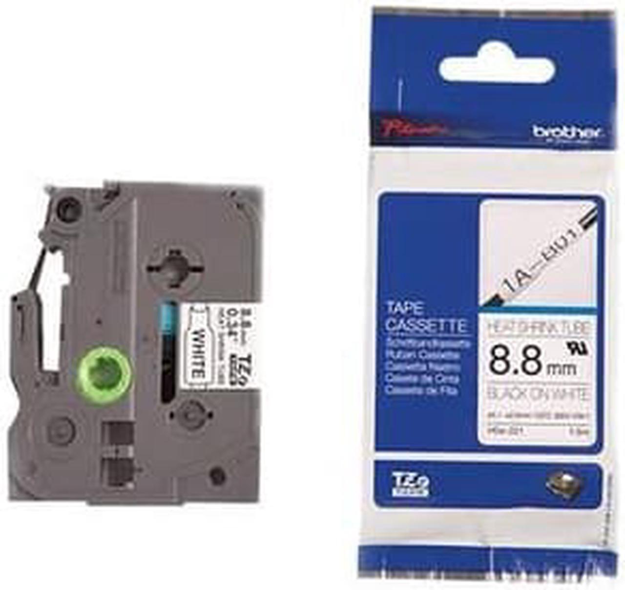Alt view image 7 of 8 - Brother 8.8mm (0.34in) x 1.5m (4.9ft) Size Heat Shrink Tubing - Black on White