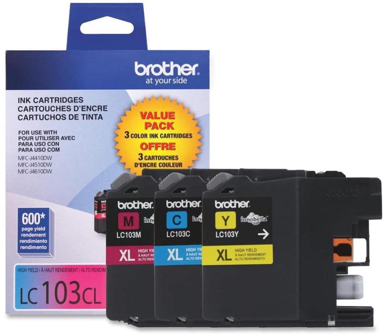Alt view image 12 of 16 - Brother LC1033PKS High Yield Innobella Ink Cartridge - Combo Pack - Cyan/Magenta/Yellow