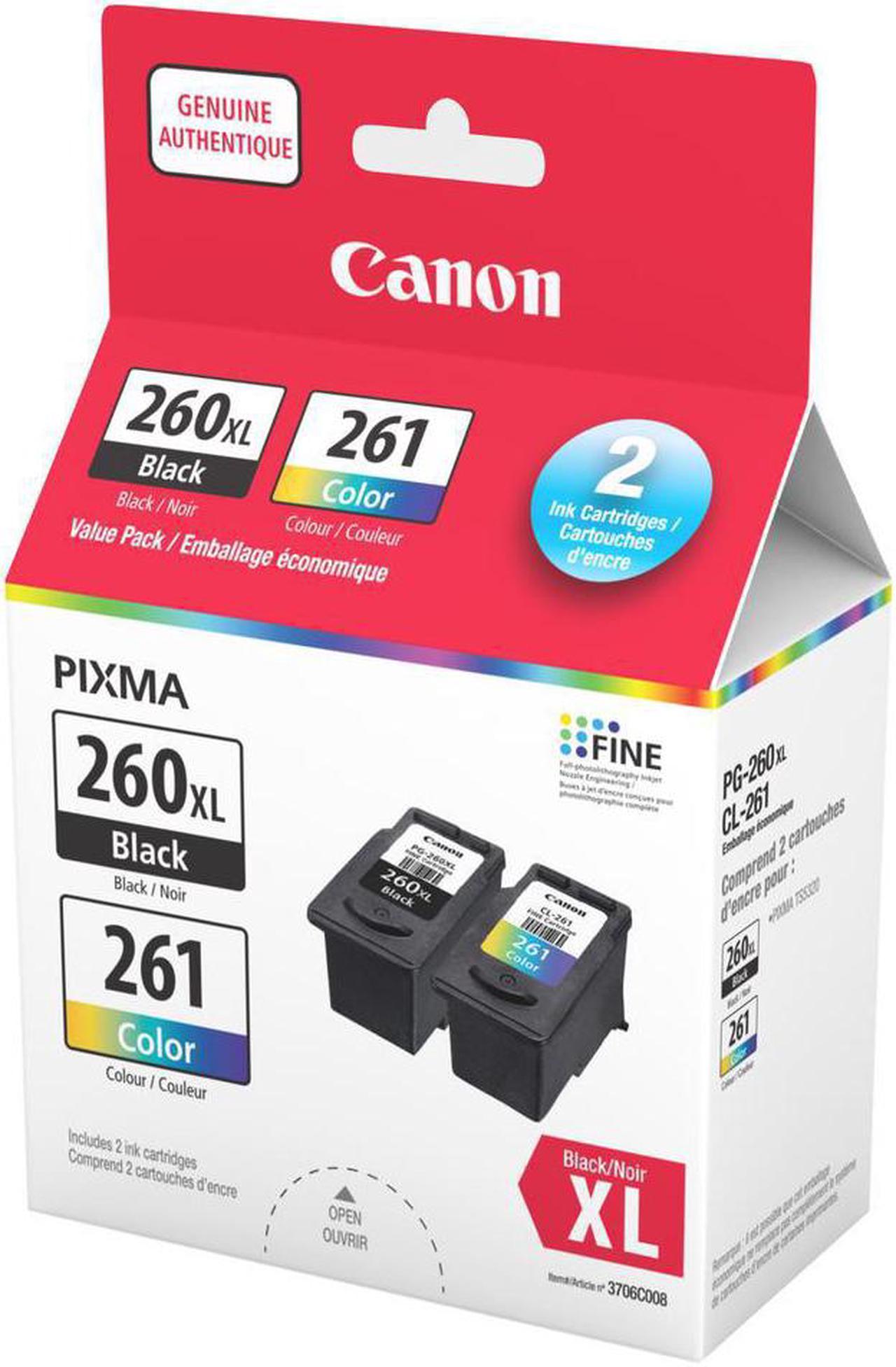 3706C008 Canon PG 260XL/CL 261 Ink Value Pack