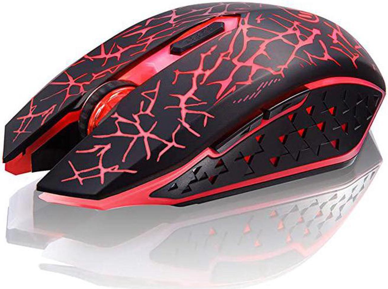 Main image of K6 Wireless Gaming Mouse Rechargeable Silent LED Optical Computer Mice with USB Receiver 3 Adjustable DPI Level and 6 Buttons Auto Sleeping Compatible LaptopPCNotebook Red Light