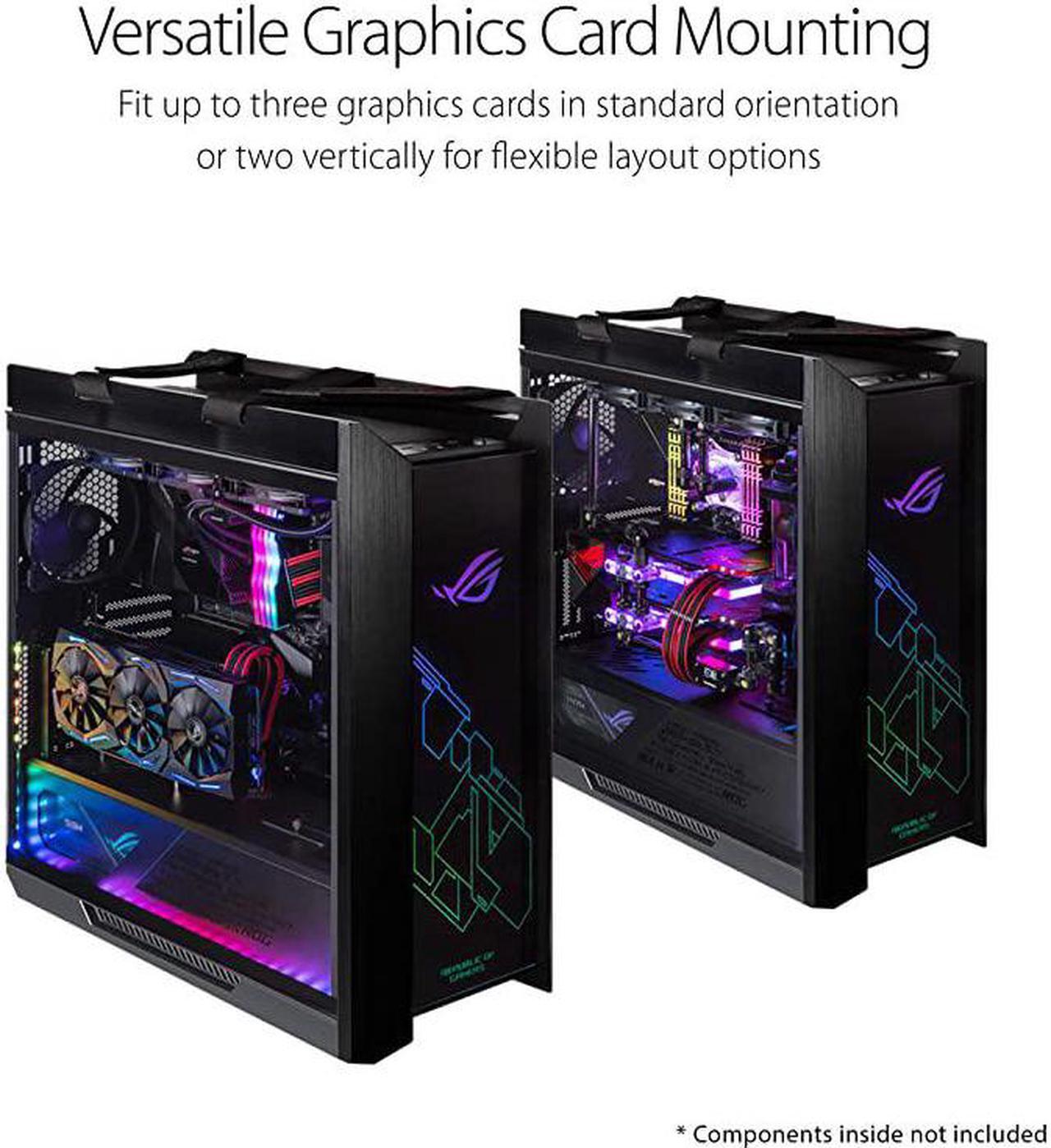 Alt view image 4 of 7 - ROG Strix Helios GX601 RGB MidTower Computer Case for up to EATX Motherboards with USB 31 Front Panel Smoked Tempered Glass Brushed Aluminum and Steel Construction and Four Case Fans