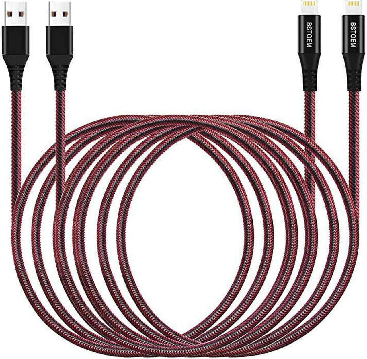 Main image of iPhone Charger 10ft Extra Lightning Charging Cable 2Pack 10 Foot Cord for iPhone 12/11/11 Pro/X/Xs Max/XR/XR/X/8/8 Plus/7/7 Plus/6/6s/Plus/SE/5c/5s/5 iPad Air 2/Mini/Max 3Meter 10Feet Charge Wire