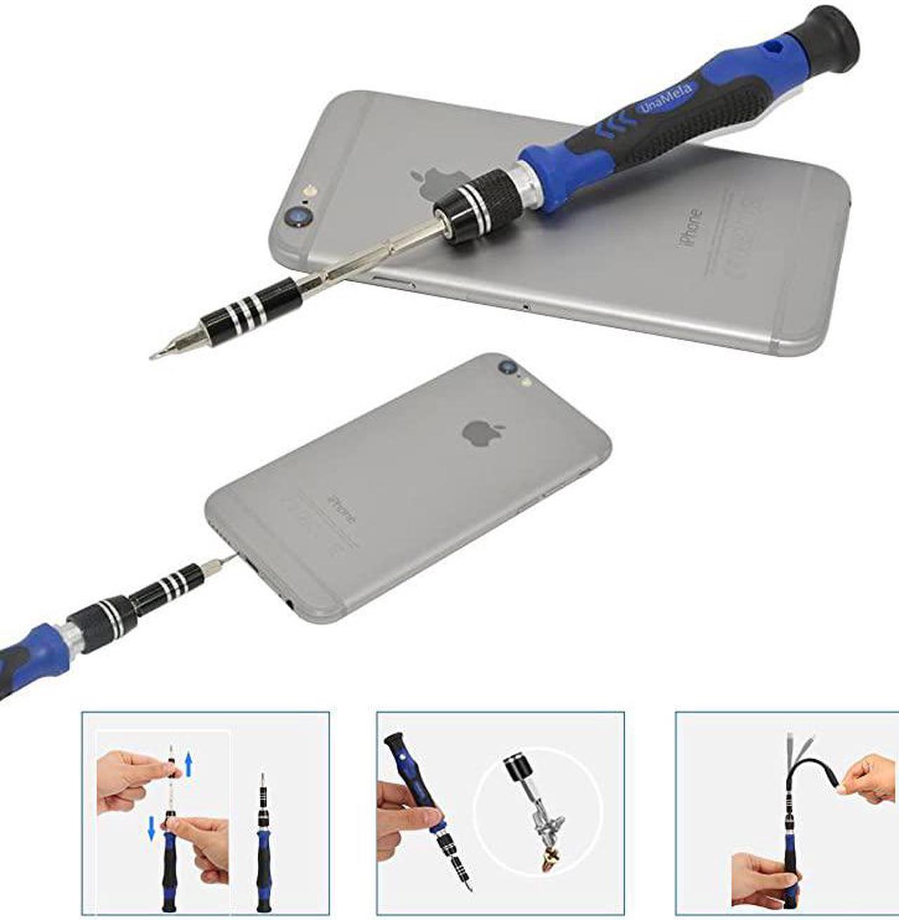 Alt view image 6 of 7 - in 1 Professional Computer Repair Screwdriver Set, Precision PC, Laptop Repair Tool Kit, with 56 Magnetic Bit and Flexible Shaft, Suitable for Macbook, Tablet, PS4, Xbox Controller Repair