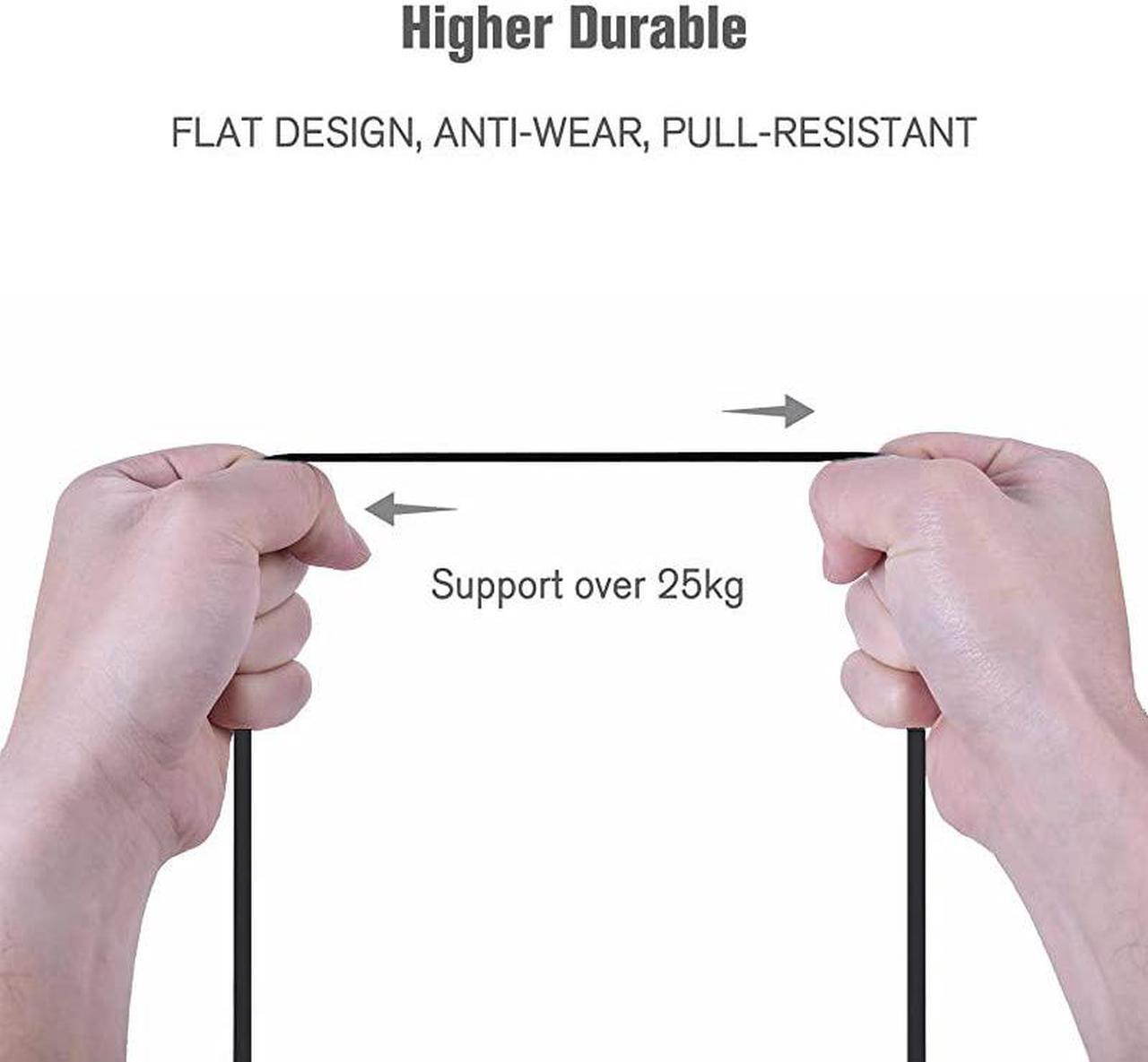 Alt view image 6 of 7 - Cat7 Ethernet Cable 15ft 30 AWG High Speed Cable Flat Cat7 Shielded Ethernet Cable Support Cat5Cat6 Network600Mhz10Gbps Black Computer Cord for Router Xbox Modem