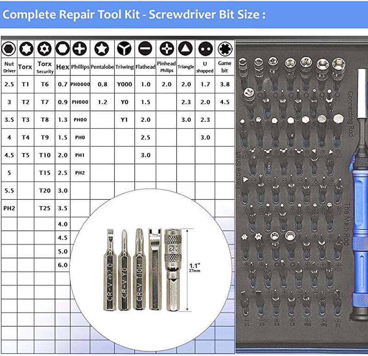 Alt view image 4 of 7 - 63 in 1 Precision Screwdriver Set with 59 Magnetic Driver Bits Small Electronic Repair Tool Kit for MacbookIphoneComputerLaptopXboxNintendo WiiThomas Toys