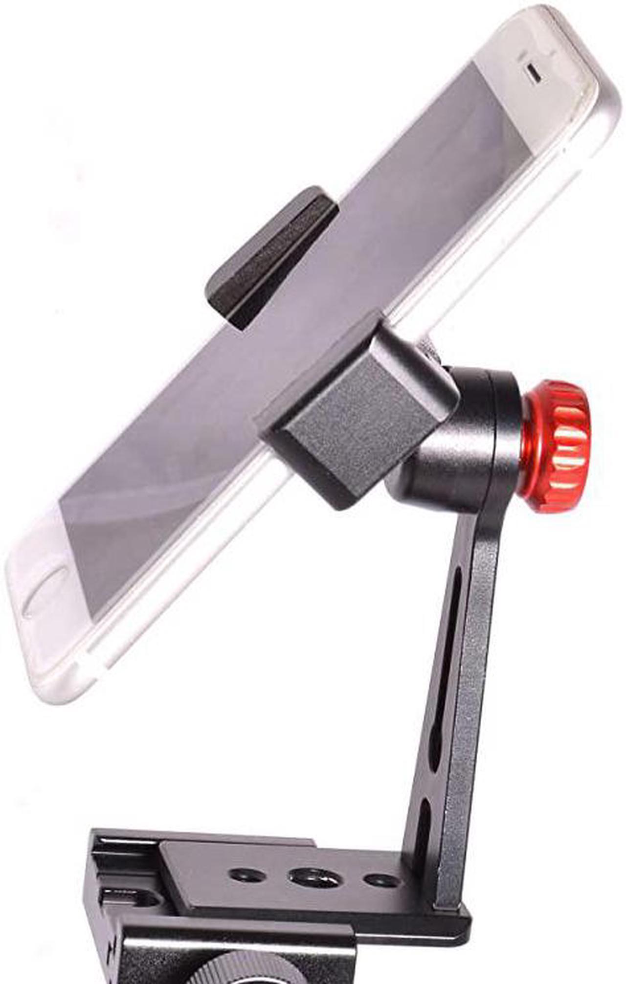 Alt view image 6 of 7 - Phone Holder for Tripod Metal Cellphone Tripod Adapter 360 Degree Rotation Vertical Video Smartphone Bracket Clip Compatible with iPhone X XS XR 8 Samsung Galaxy S10 S9+ Huawei Black C18