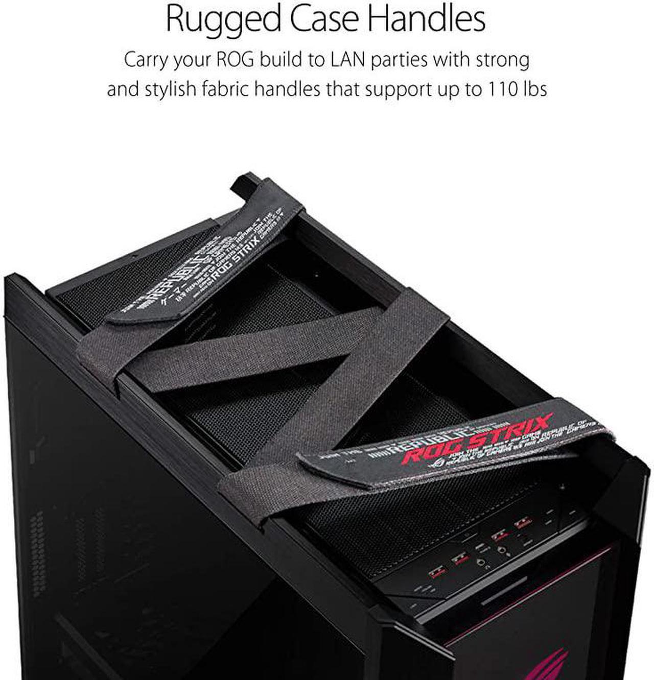 Alt view image 6 of 7 - ROG Strix Helios GX601 RGB MidTower Computer Case for up to EATX Motherboards with USB 31 Front Panel Smoked Tempered Glass Brushed Aluminum and Steel Construction and Four Case Fans