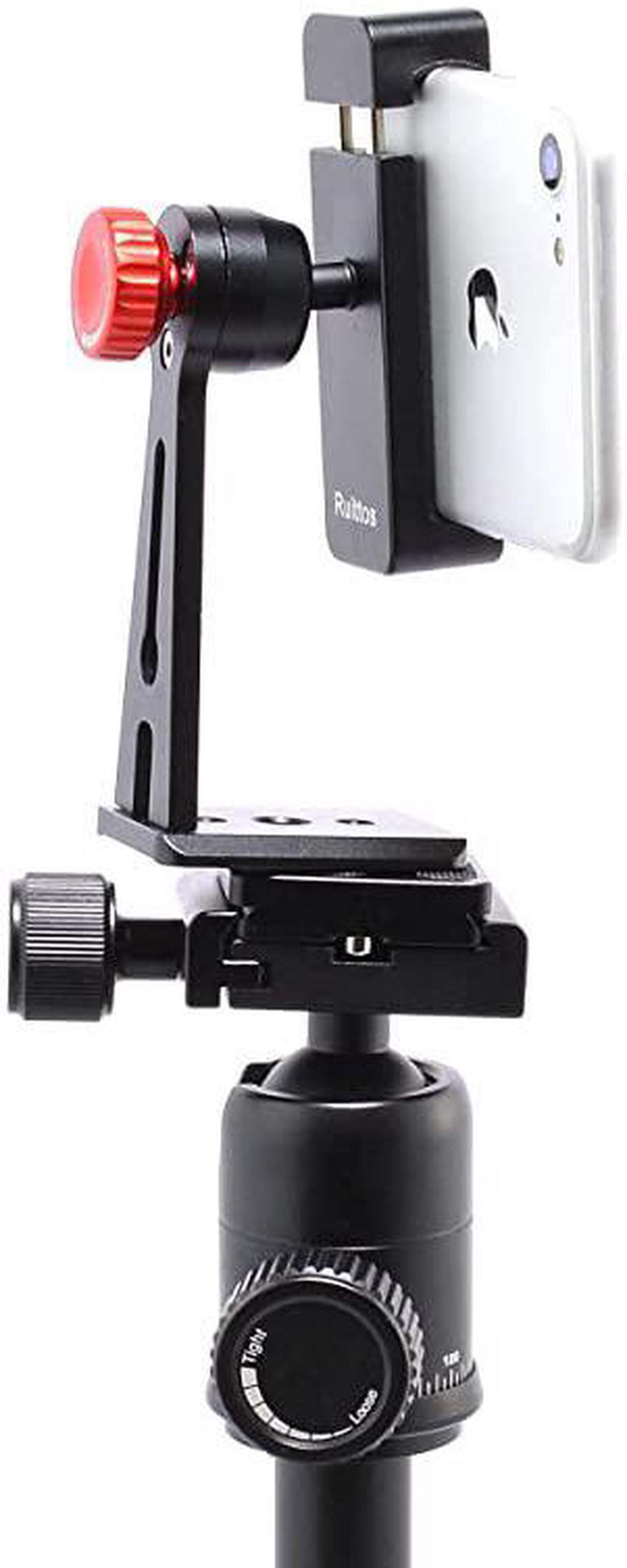 Alt view image 4 of 7 - Phone Holder for Tripod Metal Cellphone Tripod Adapter 360 Degree Rotation Vertical Video Smartphone Bracket Clip Compatible with iPhone X XS XR 8 Samsung Galaxy S10 S9+ Huawei Black C18