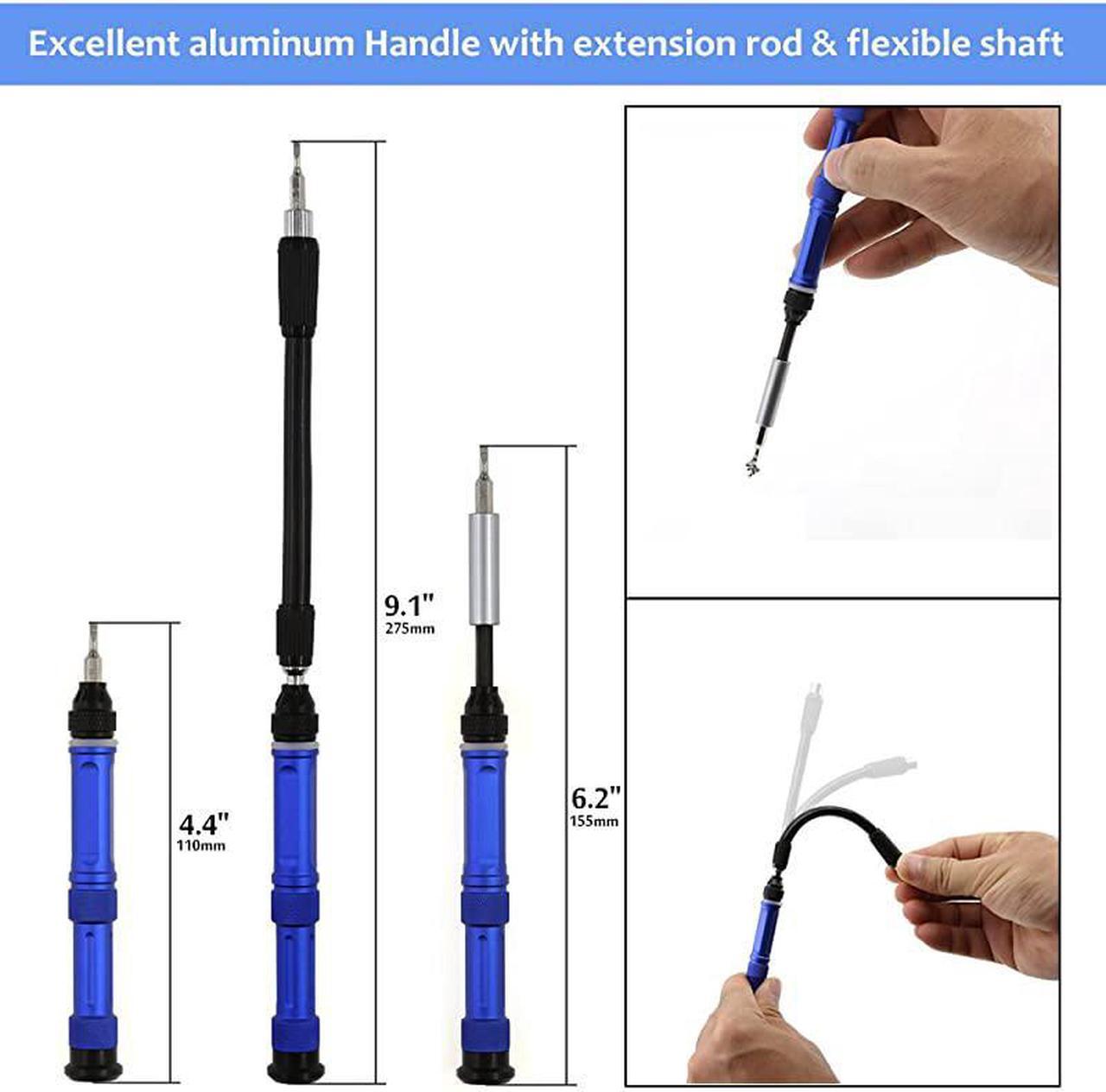 Alt view image 3 of 7 - 63 in 1 Precision Screwdriver Set with 59 Magnetic Driver Bits Small Electronic Repair Tool Kit for MacbookIphoneComputerLaptopXboxNintendo WiiThomas Toys
