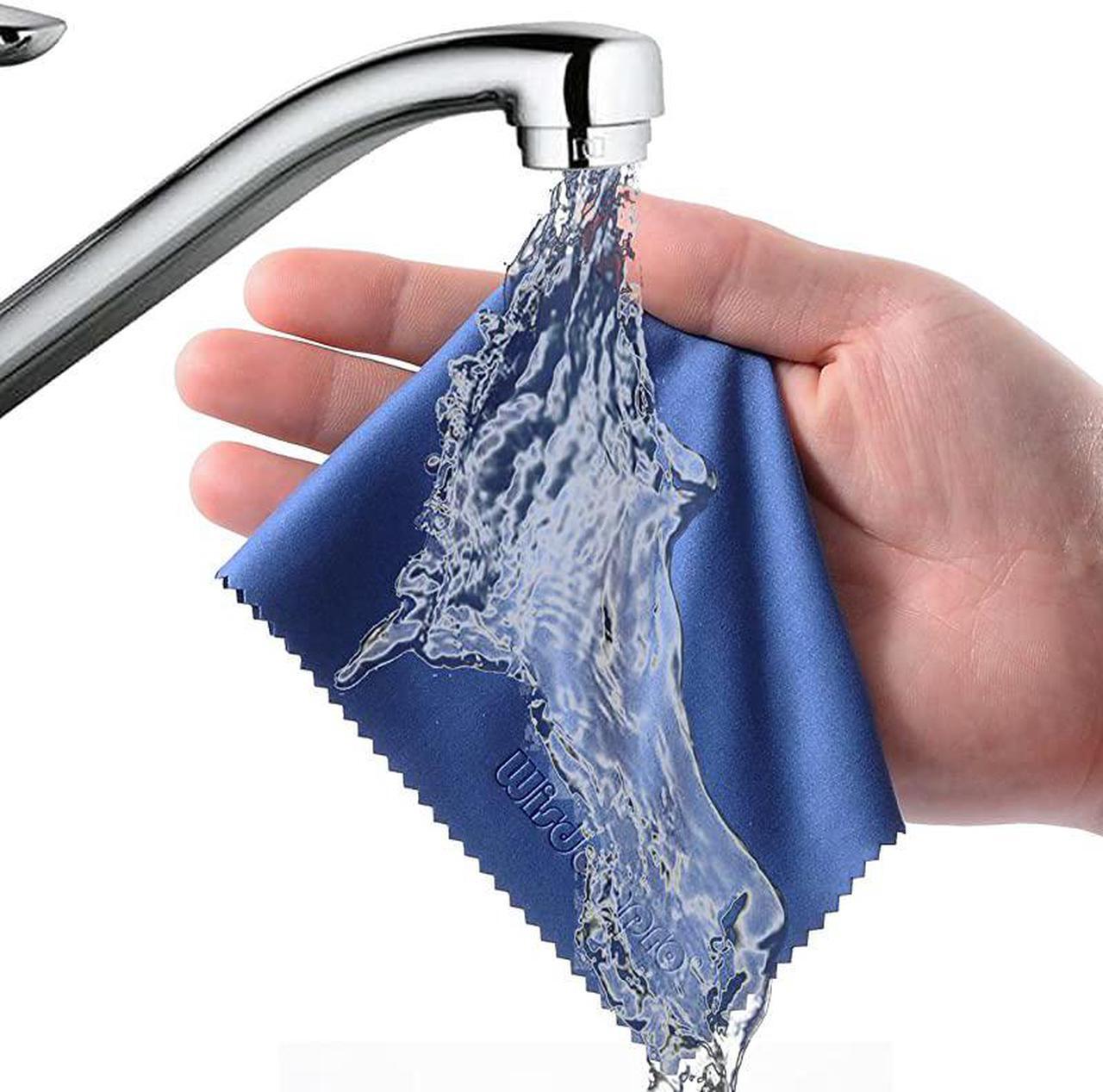 Alt view image 5 of 7 - 8-Pack Microfiber Cleaning Cloth for Camera Lens, Glass, Lenses, Phone, iPhone, iPad, Tablet, Laptop, LCD TV, Computer Screen, Monitor and Other Delicate Surface - Blue (6 x 7 Inches)