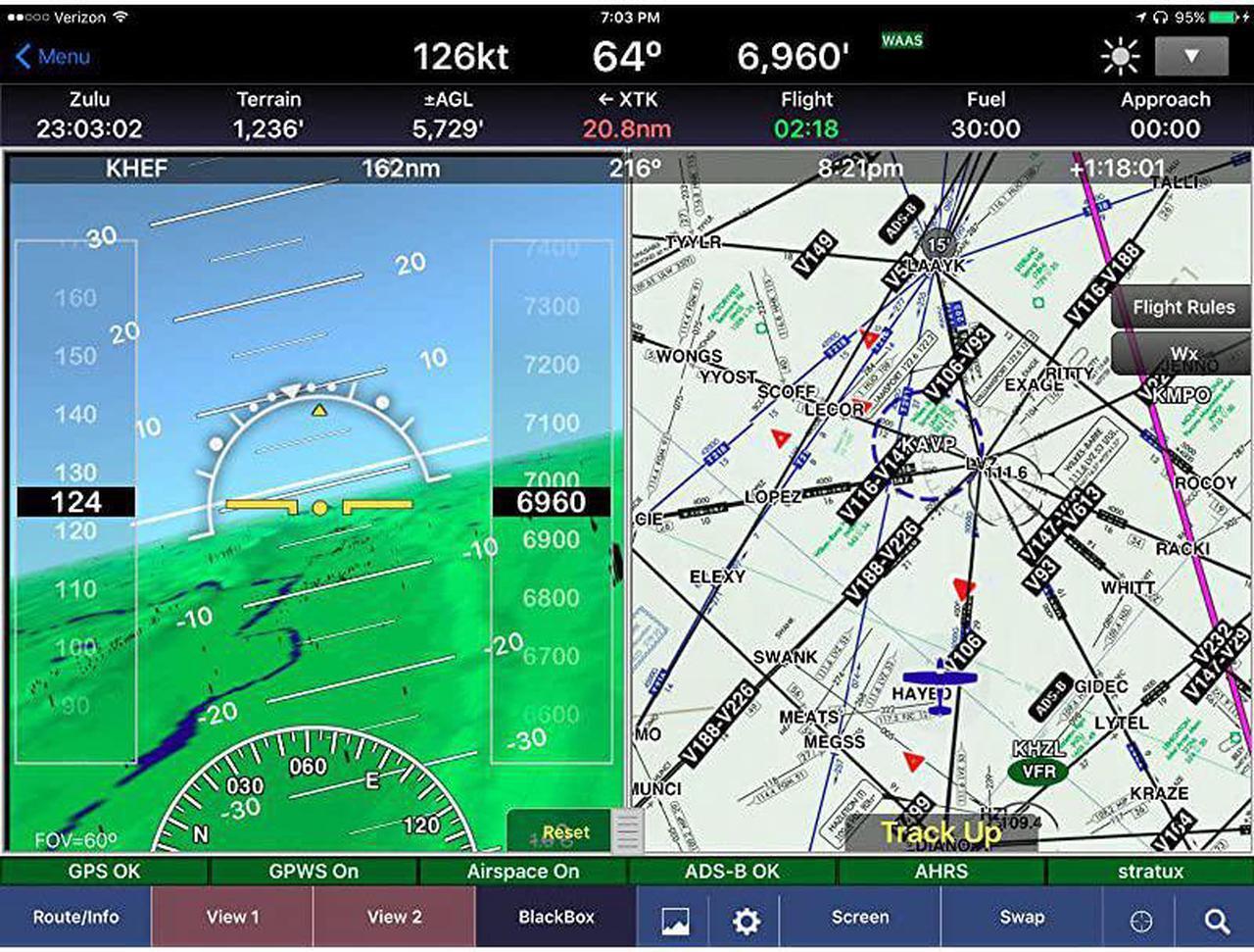 Alt view image 6 of 7 - ADSB Dual Band Receiver Aviation Weather and Traffic External WAAS GPS AHRS Battery Pack Suction Mount Antennas SDR