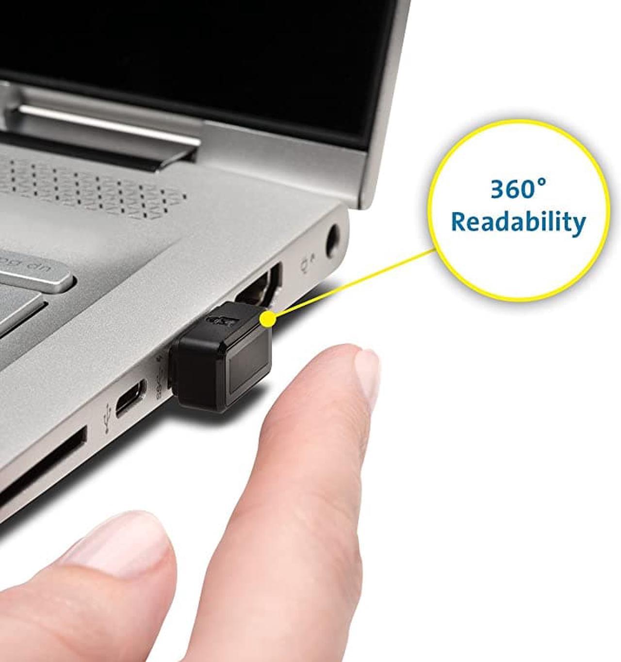 Alt view image 2 of 7 - VeriMark USB Fingerprint Key Reader Windows Hello FIDO U2F AntiSpoofing K67977WW
