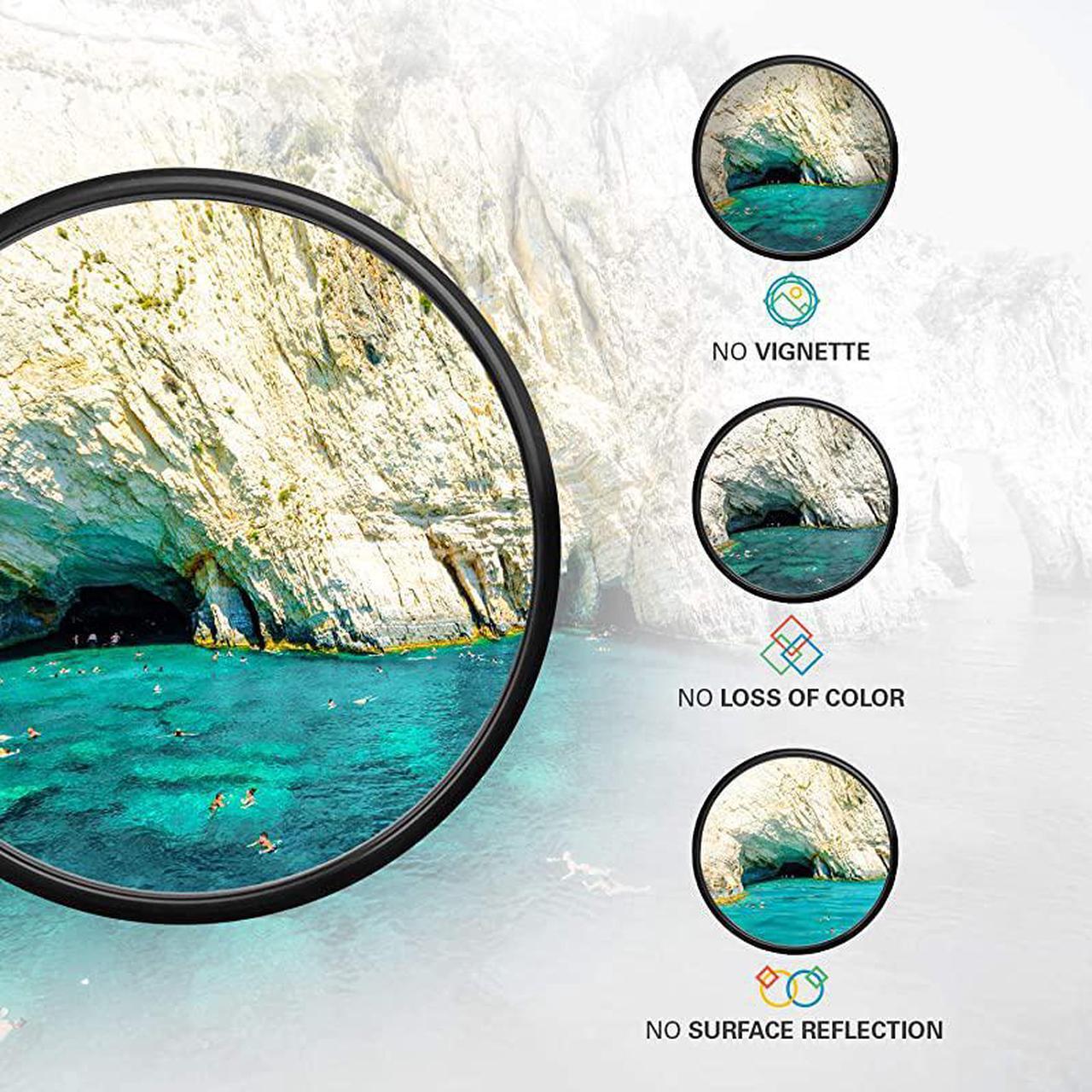 Alt view image 4 of 7 - Optics 95mm MultiCoated Circular Polarizer Filter CPL For On Location Color Saturation Contrast Reflection Control Compatible w All Popular Camera Lens Models