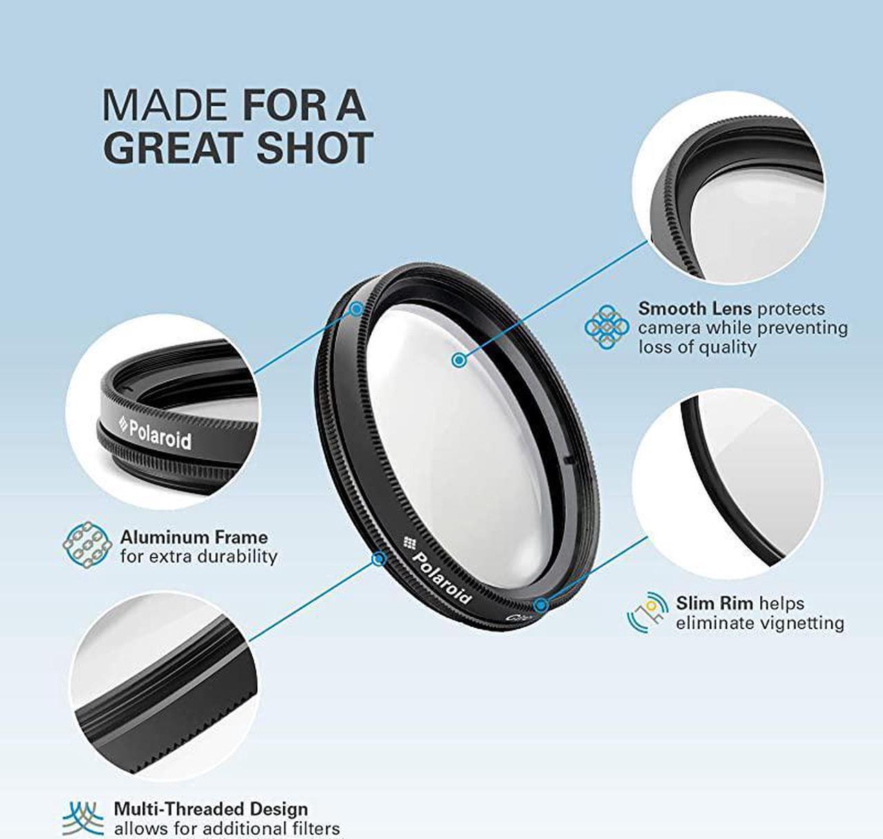 Alt view image 5 of 7 - Optics 95mm MultiCoated Circular Polarizer Filter CPL For On Location Color Saturation Contrast Reflection Control Compatible w All Popular Camera Lens Models