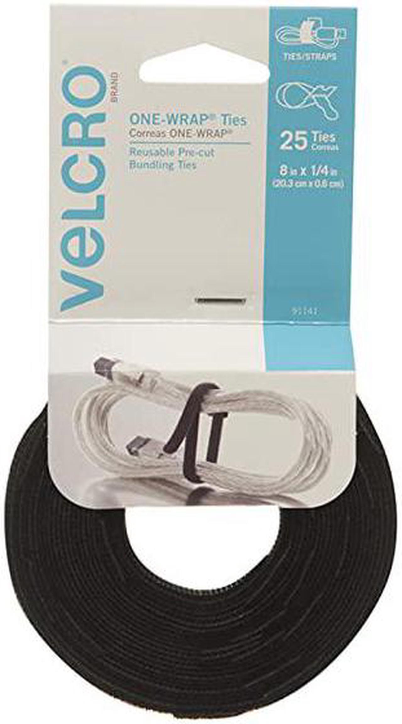 Main image of ONEWRAP For Cables Wires Cords 8 x 14 Ties 25 Ct Black