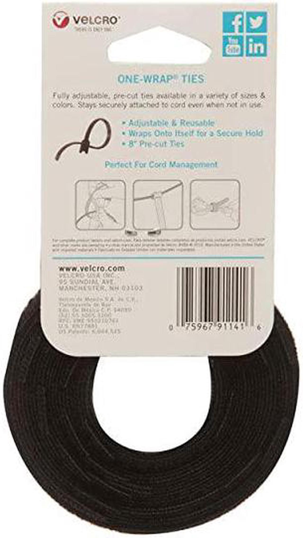 Alt view image 2 of 6 - ONEWRAP For Cables Wires Cords 8 x 14 Ties 25 Ct Black