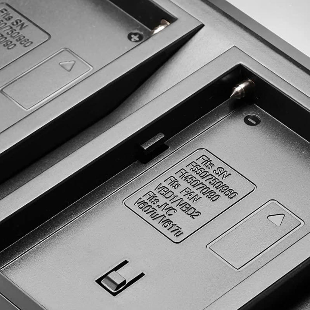 Alt view image 4 of 7 - DualChannel LCD Display Battery Charger with 3 PlugUS PlugEU PlugCar Adapter for Sony NPF550F570F750F770F930F950F960F970 NPFM50FM500HQM71QM91QM71DQM91D Camcorder Batteries