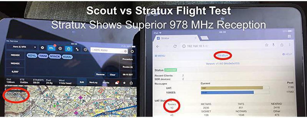 Alt view image 4 of 7 - ADSB Dual Band Receiver Aviation Weather and Traffic External WAAS GPS AHRS Battery Pack Suction Mount Antennas SDR