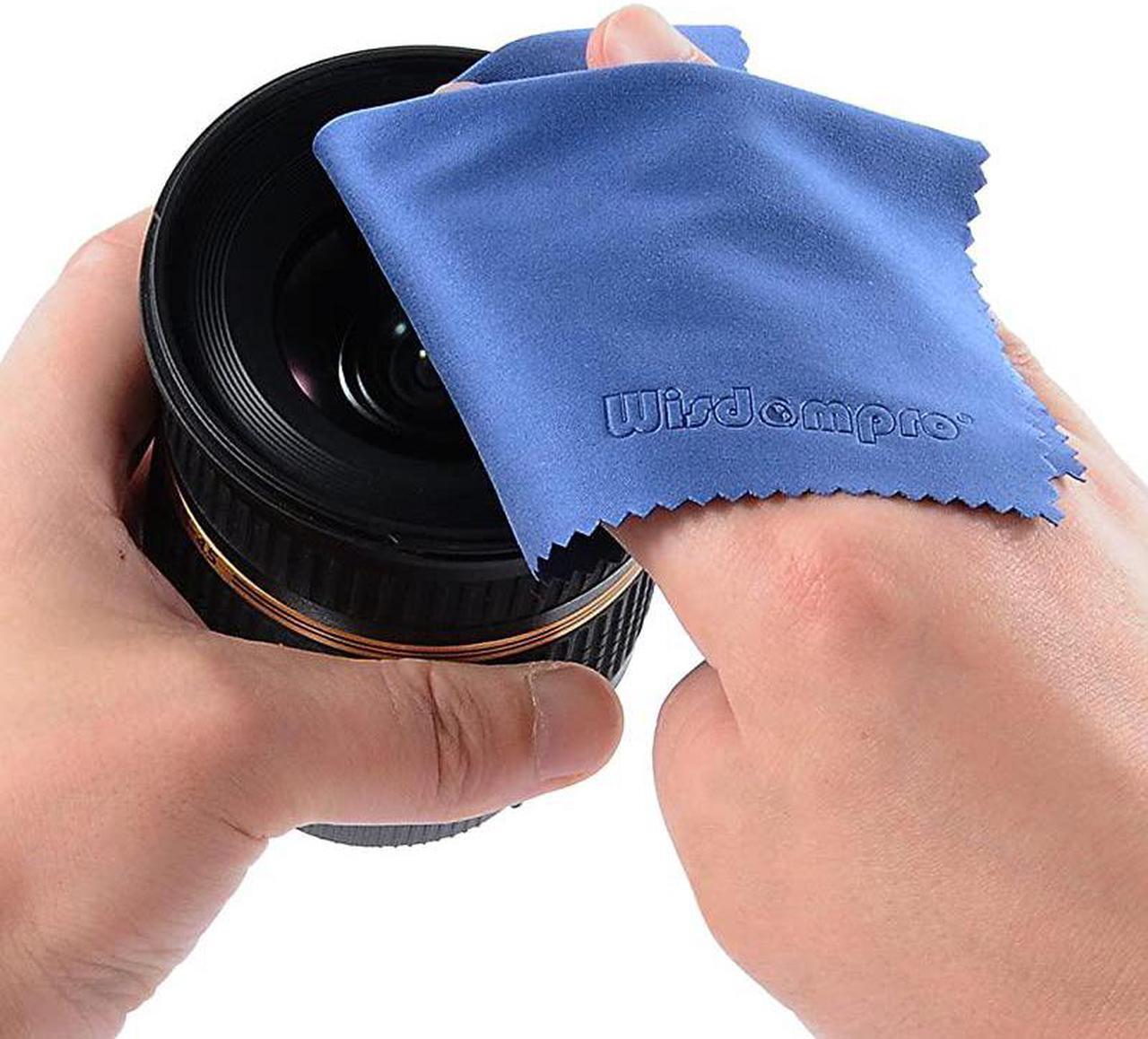 Alt view image 6 of 7 - 8-Pack Microfiber Cleaning Cloth for Camera Lens, Glass, Lenses, Phone, iPhone, iPad, Tablet, Laptop, LCD TV, Computer Screen, Monitor and Other Delicate Surface - Blue (6 x 7 Inches)